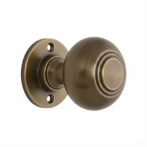 Spherical Door Knob Set on Rose