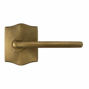 Modern Door Lever Handle with Curve Rectangle Rose